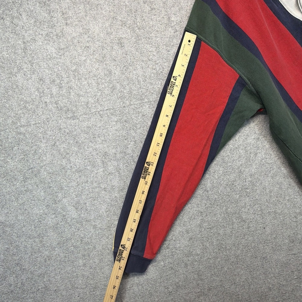 Nautica Polo Shirt Men XL Multicolor Striped Rugby Long Sleeve Color Block - Picture 6 of 7